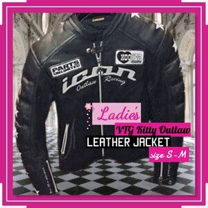 Vin. Icon Kitty Leather Racing Jacket Size S-M